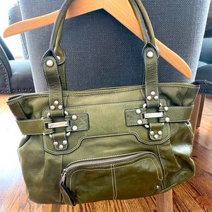 B. Makowsky Olive Green Medium Handbag